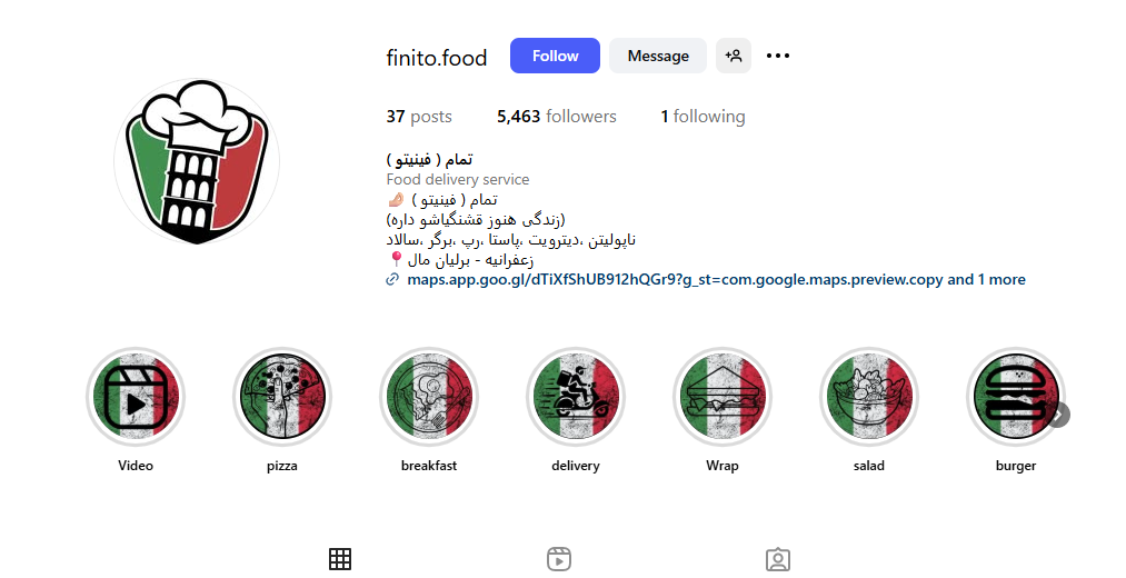 رستوران ایتالیایی فینیتو زعفرانیه